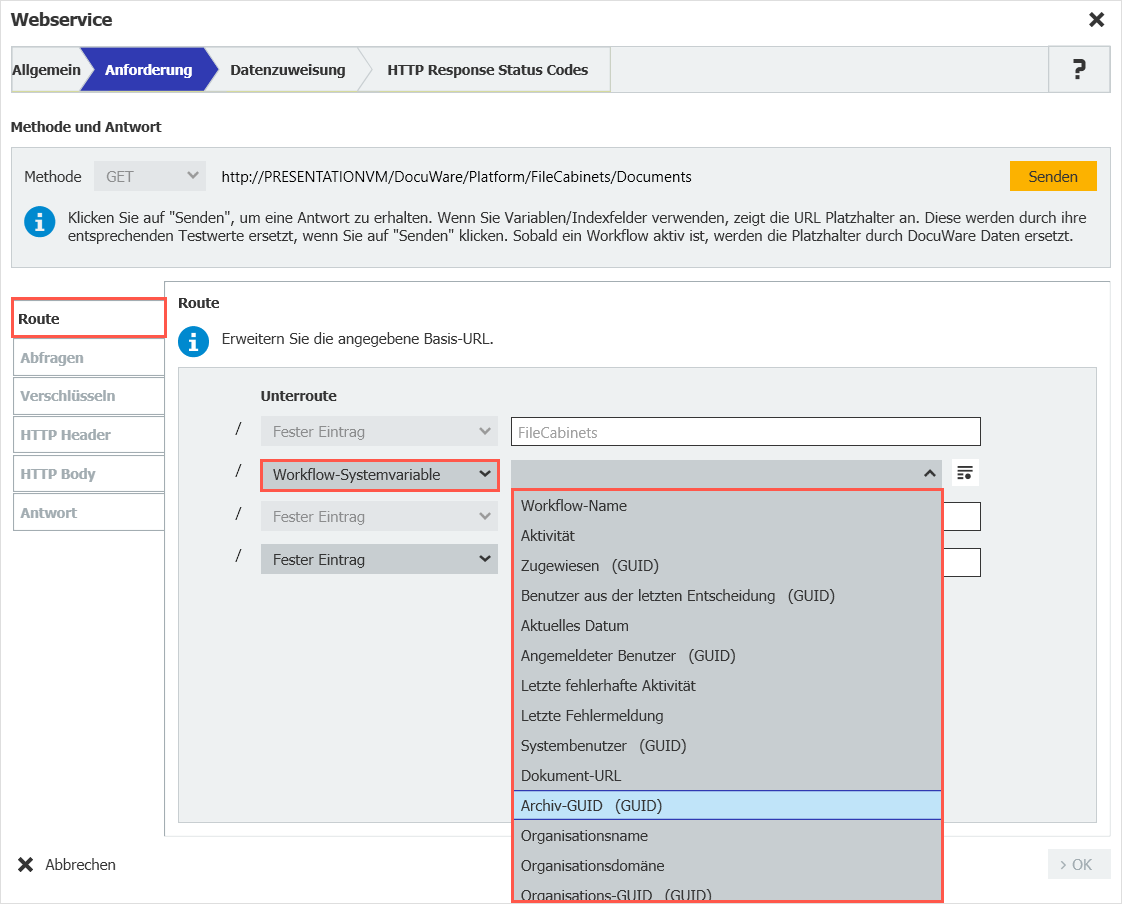 Auszufüllende Felder